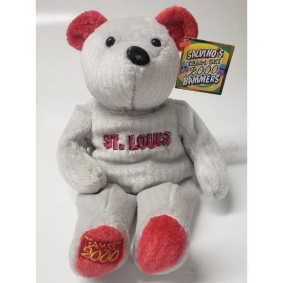 St Louis Cardinals, Mark McGwire Salvinos 2000 Team Set Bammer Beanie Bear - Picture 1 of 1